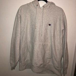 Champion heather grey hoodie